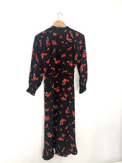 Vilshenko black Tulip Print Dress UK 10