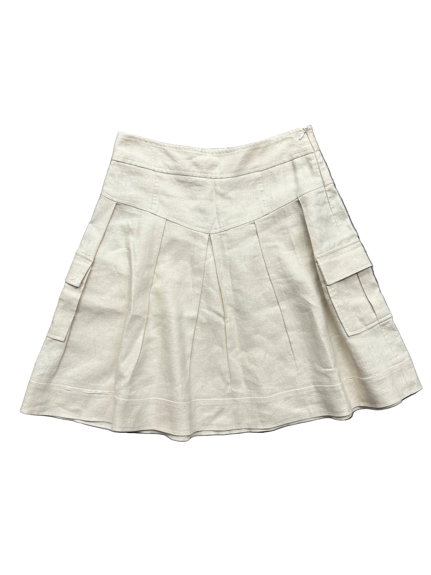 diane von furstenberg cargo linen mini skirt
