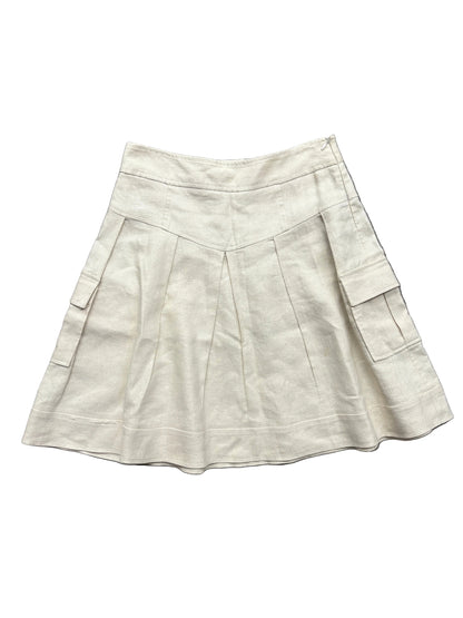 diane von furstenberg cargo linen mini skirt