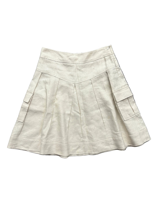diane von furstenberg cargo linen mini skirt