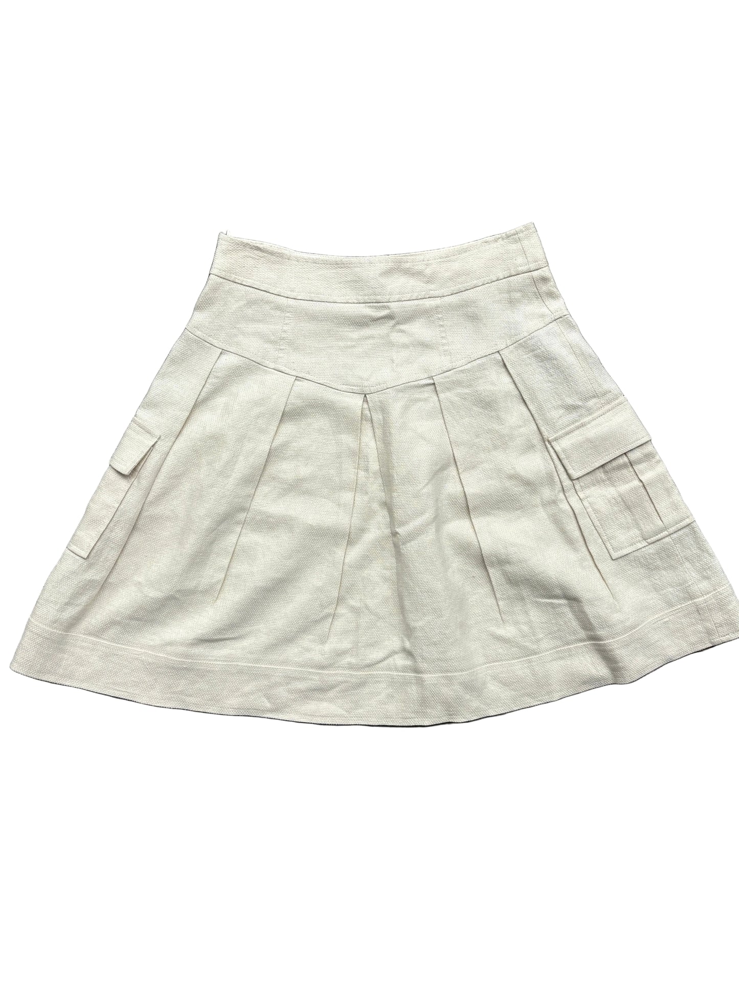 Diane Von Furstenberg Cargo Linen Mini Skirt UK 10