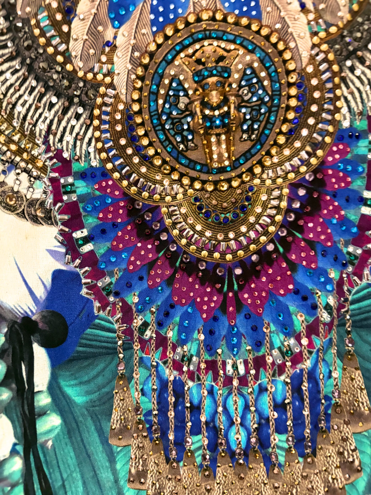 Camilla Printed High Low Dress L