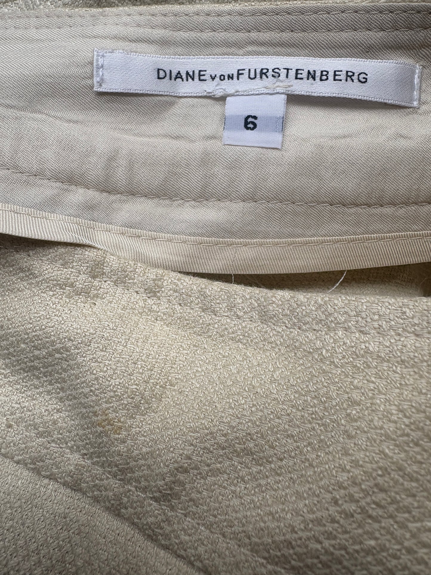 Diane Von Furstenberg Cargo Linen Mini Skirt UK 10