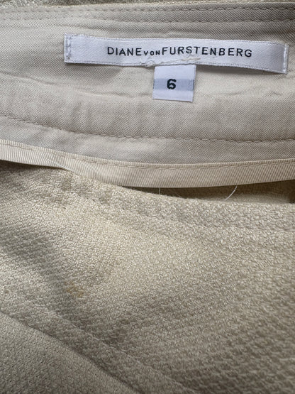 Diane Von Furstenberg Cargo Linen Mini Skirt UK 10