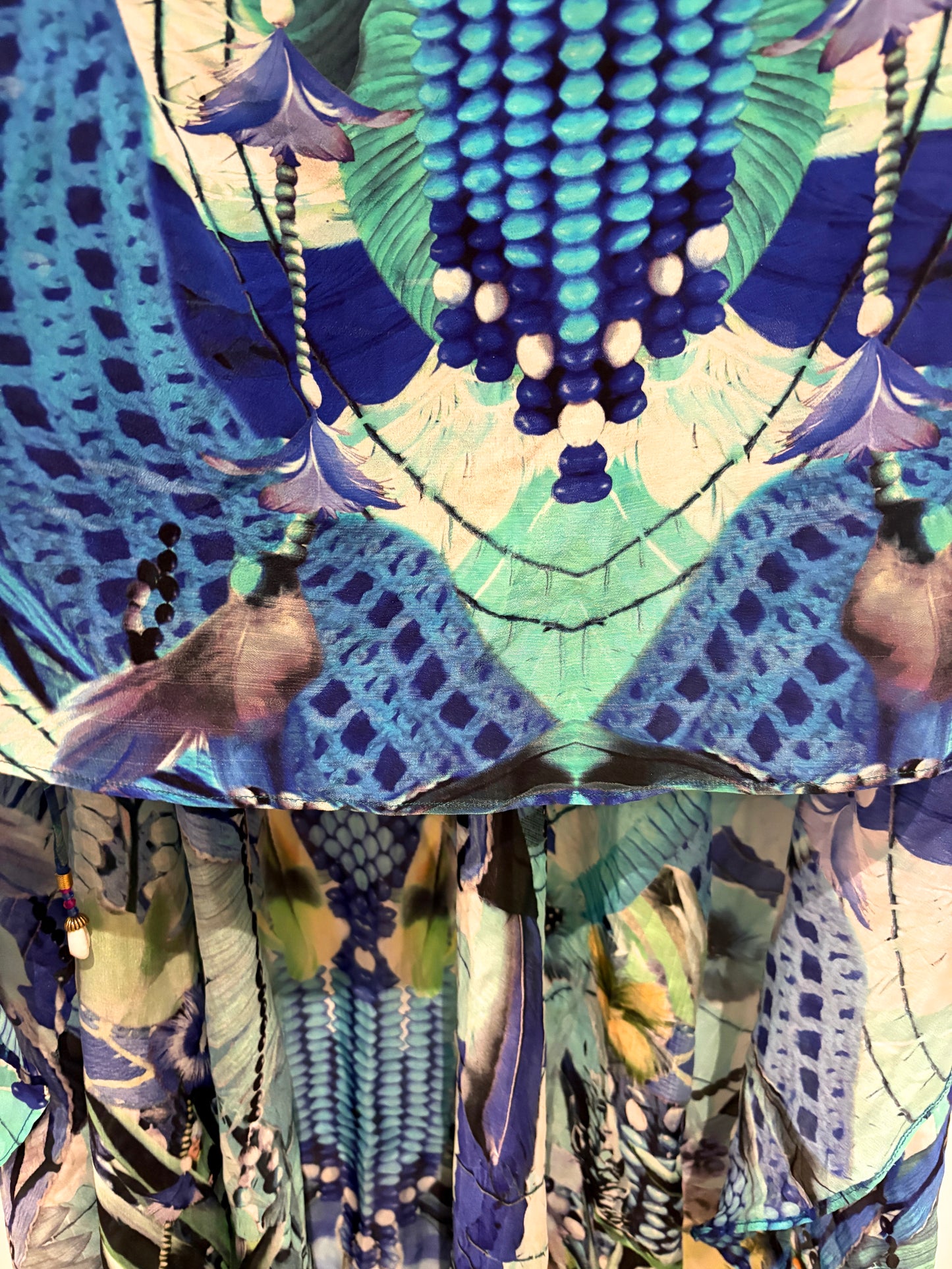 Camilla Printed High Low Dress L