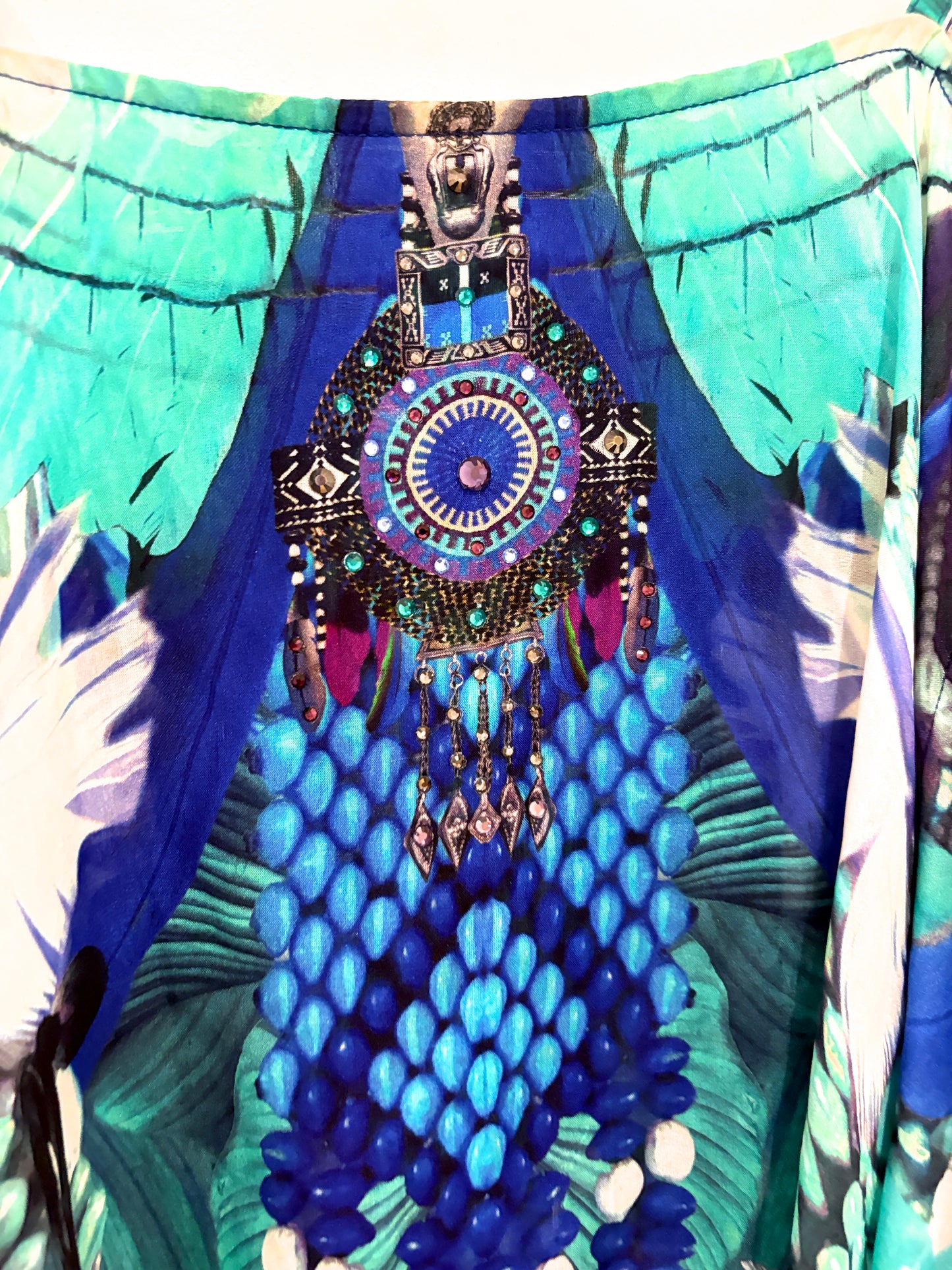 Camilla Printed High Low Dress L