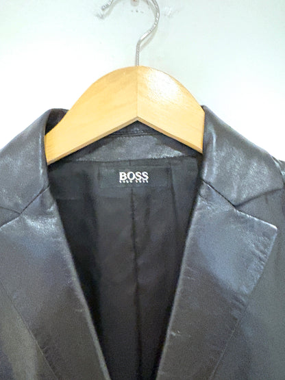 Hugo Boss Vintage Leather Blazer UK 12