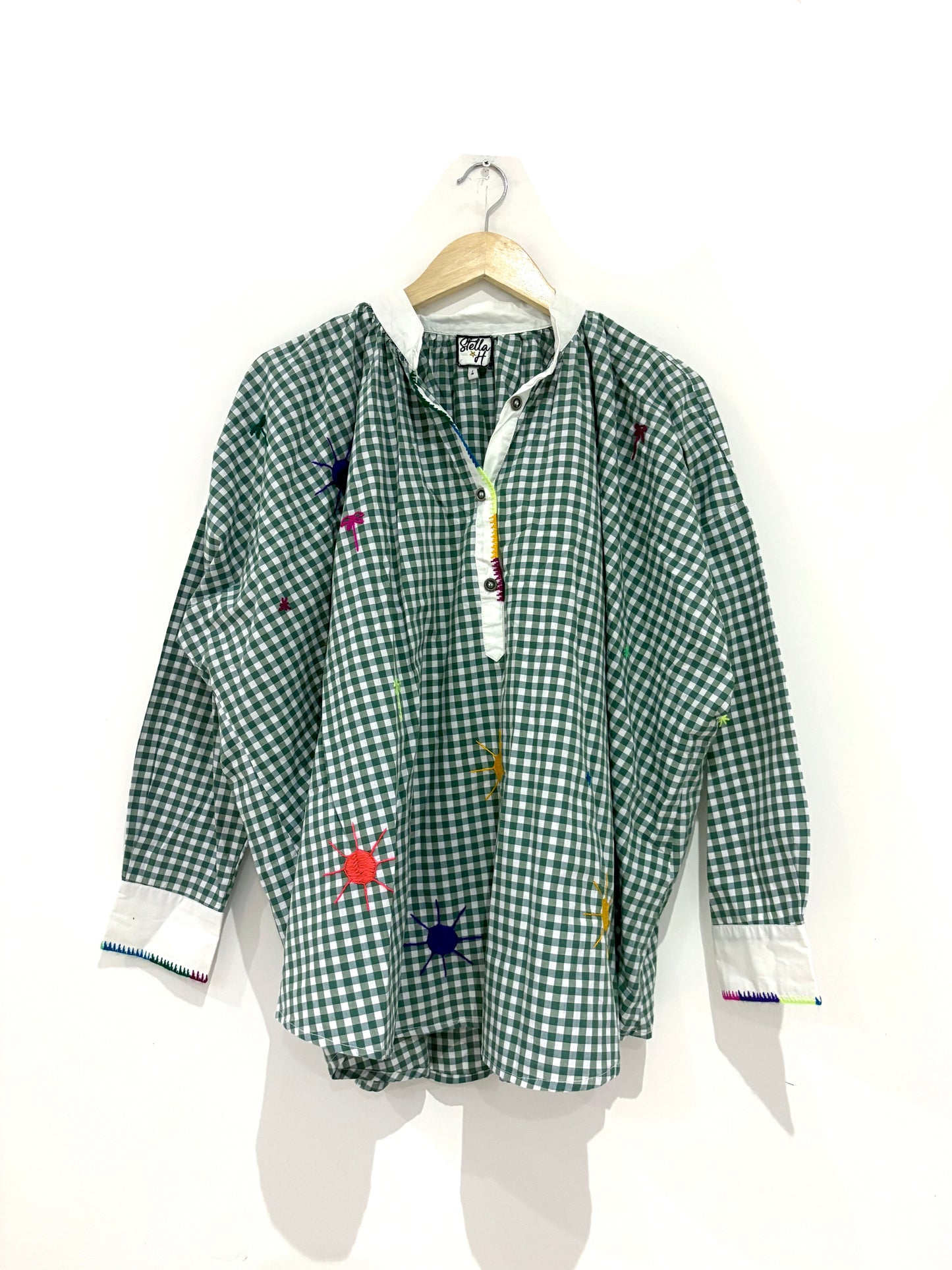 Stella H Marrakech Green and White Check Shirt