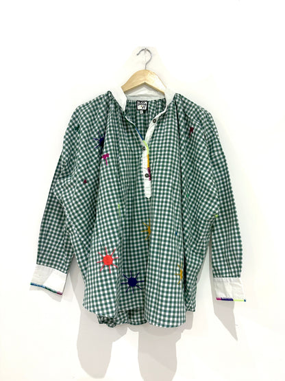 Stella H Marrakech Green and White Check Shirt