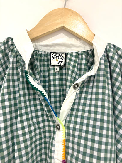Stella H Marrakech Green and White Check Shirt S/M