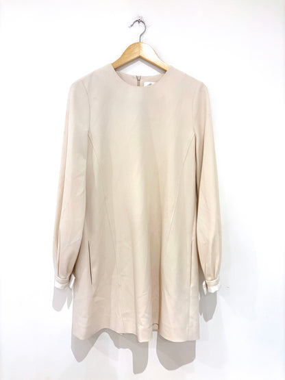 Victoria by Victoria Beckham Wool Beige Dress