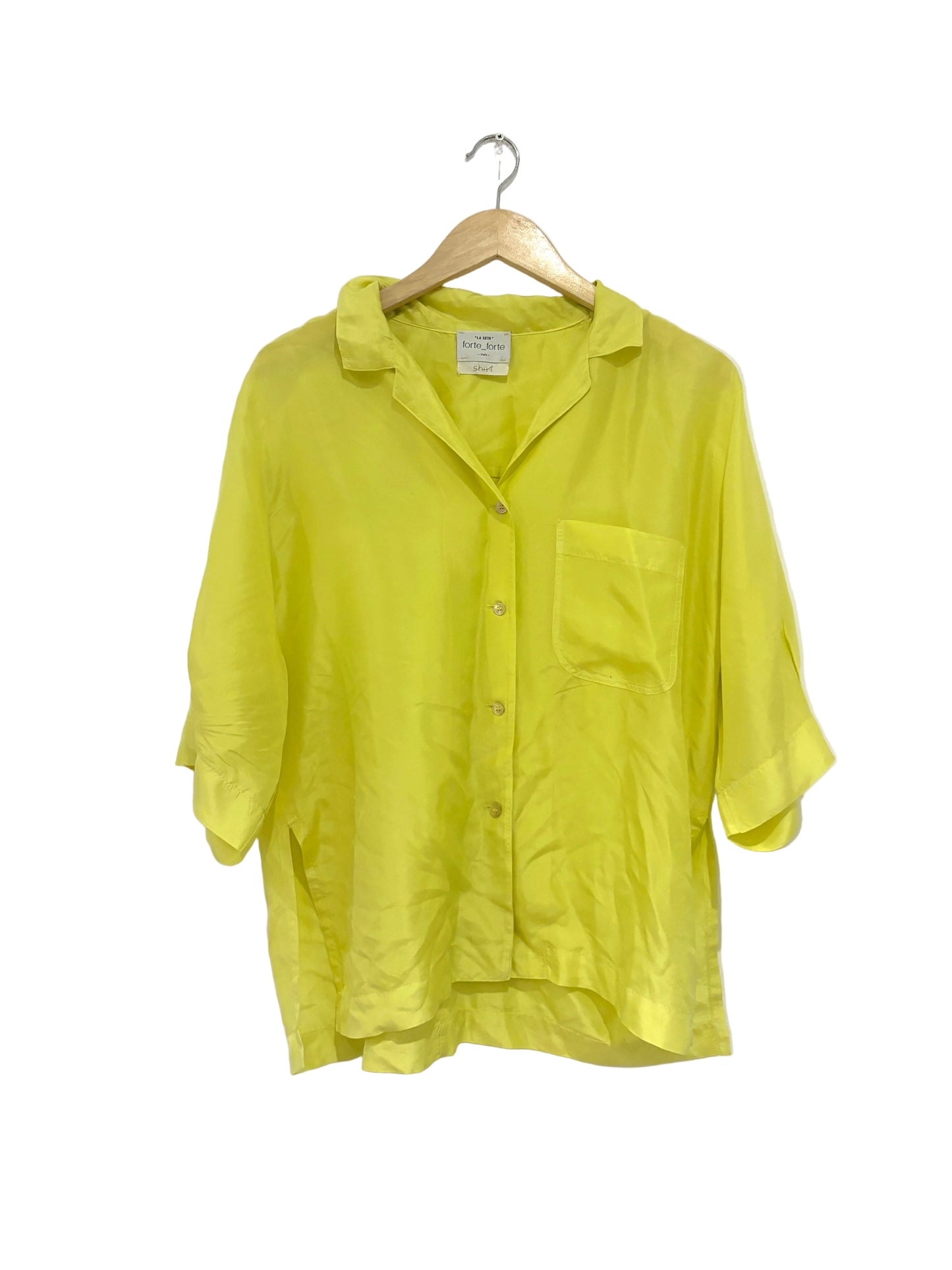 forte forte silk yellow shirt