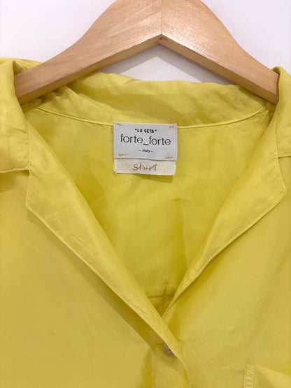 Forte Forte Silk Yellow Shirt UK 6