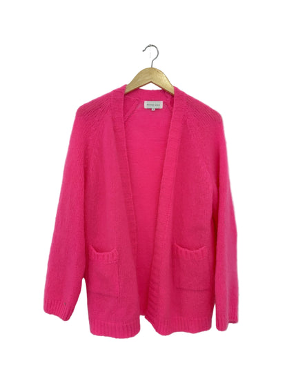 maison ange pink fuschia cashmere cardigan 