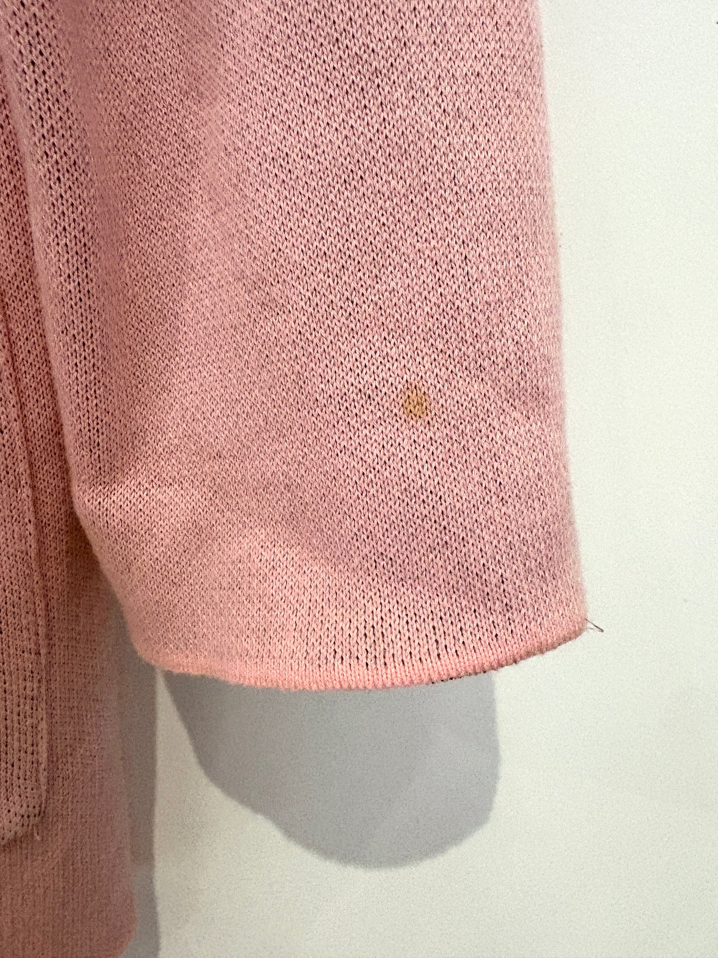 Hayley Menzies Pink and Red Zebra Cotton Jacquard Cardigan S