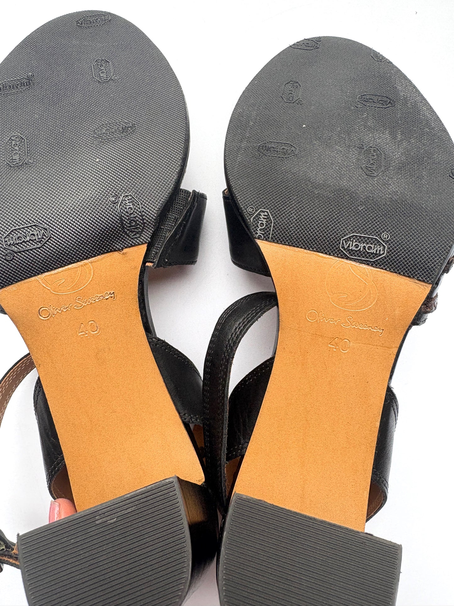 New With Box Oliver Sweeney Poia Black Heeled Sandal UK 7