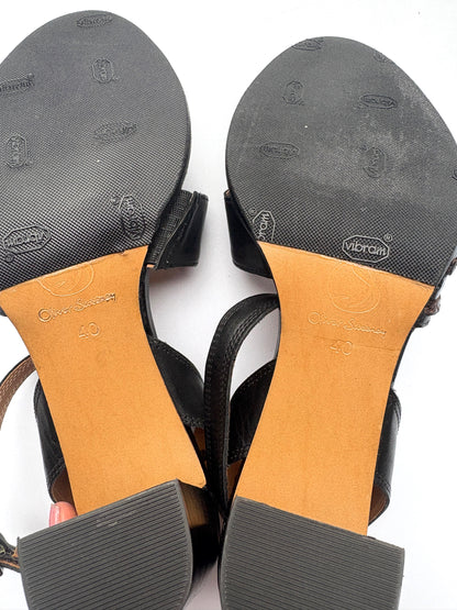 New With Box Oliver Sweeney Poia Black Heeled Sandal UK 7