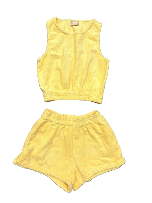 terry yellow cotton towel set