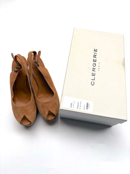 Clergerie Camel Suede Pumps UK 5