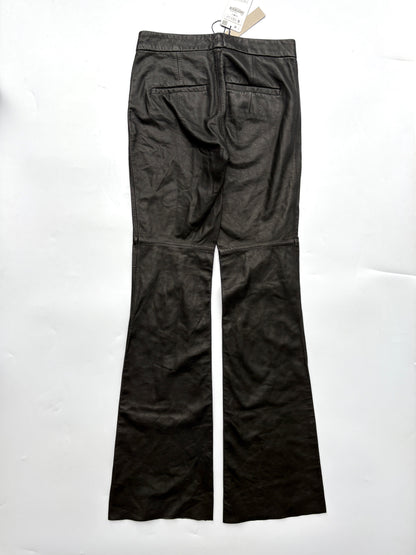 New with Tags Zara Leather Flared Trousers S