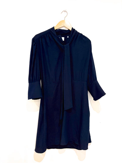 Victoria Victoria Beckham Navy Crepe Dress 