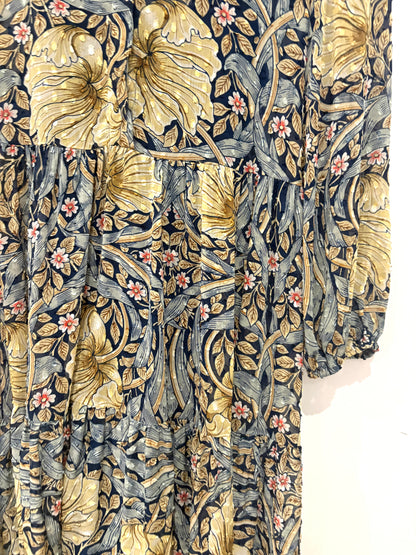 H&M x William Morris Floral Textured Dress UK 4