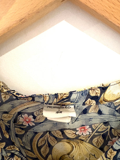 H&M x William Morris Floral Textured Dress UK 4
