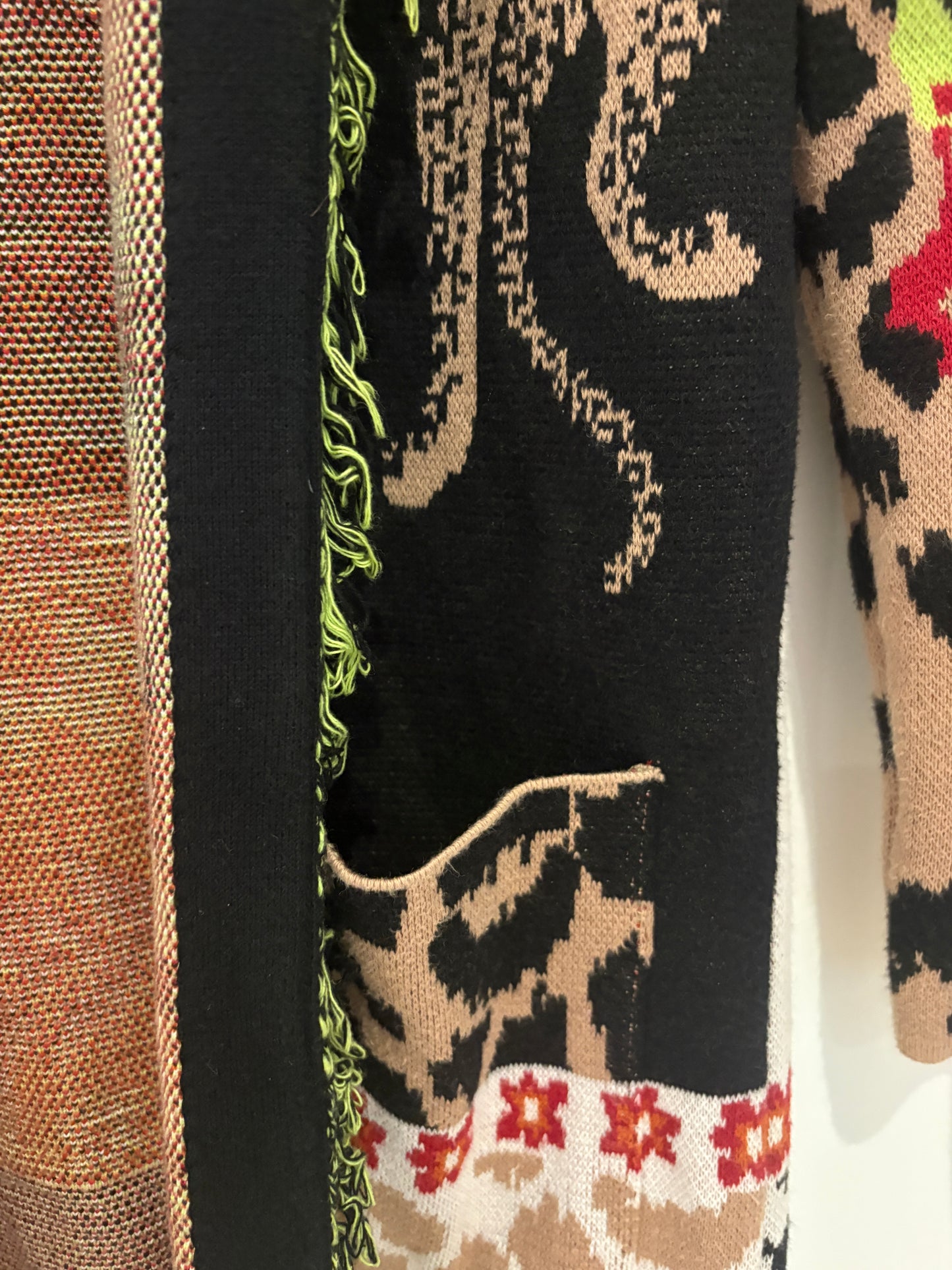 Hayley Menzies Leopard Cotton Jacquard Cardigan S