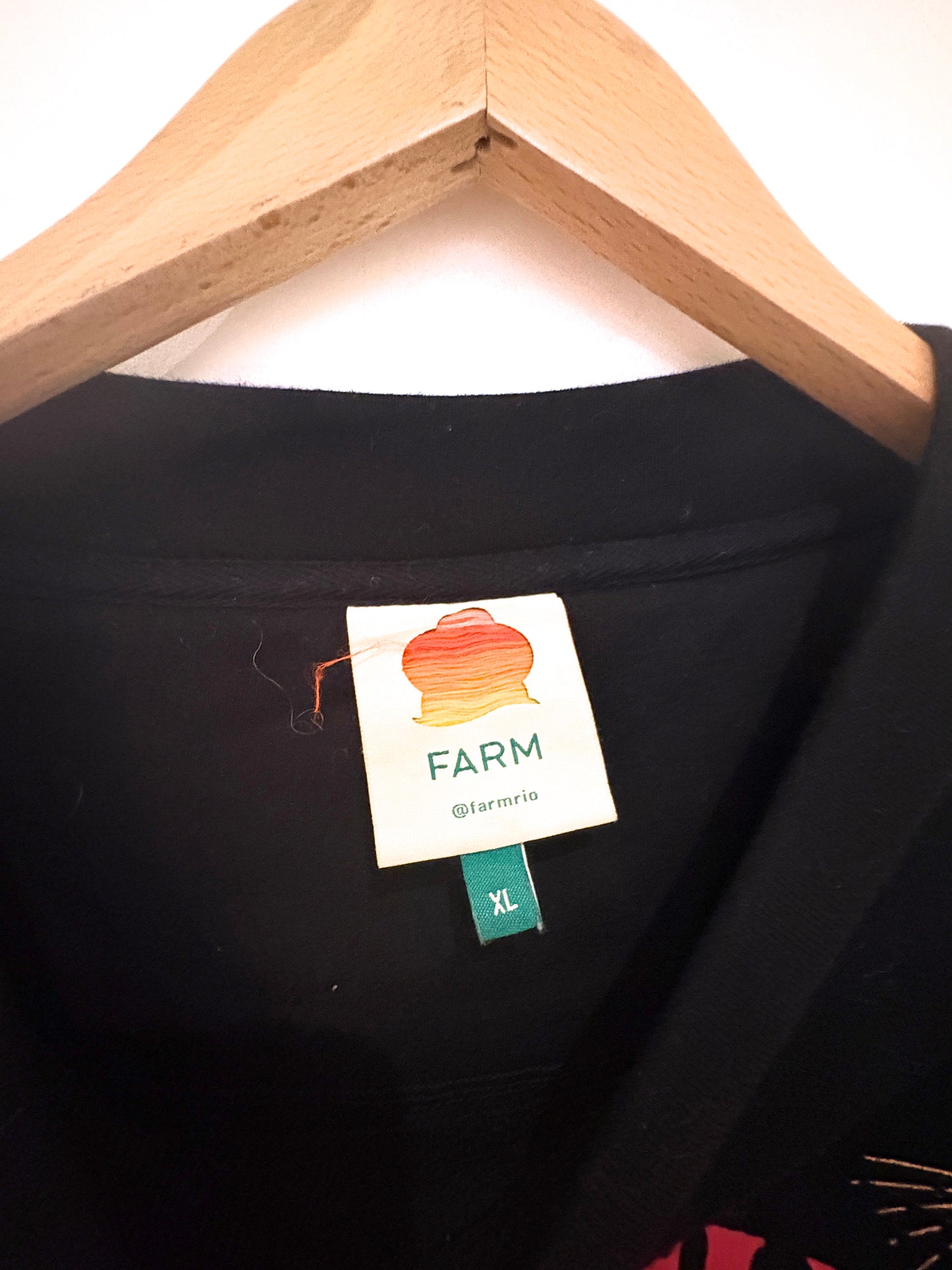 Farm Rio The Sun Black Sweater XL