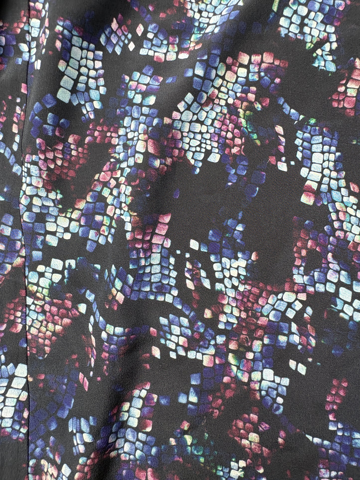 Saloni Silk Print Straight Trousers UK 8