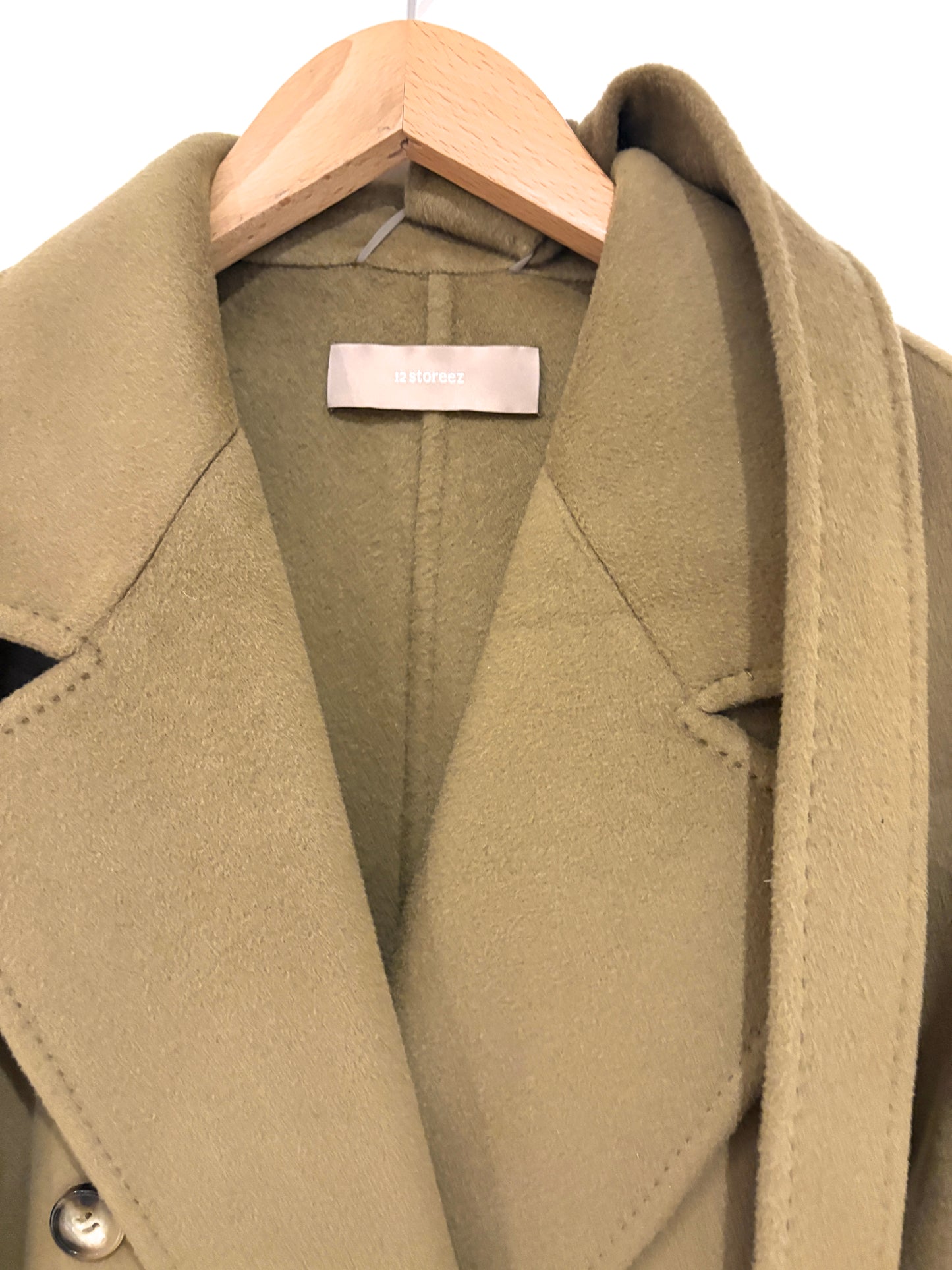 12 STOREEZ Double-Breasted Wool-Blend Coat M