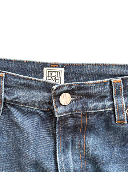 Toteme High Rise Tapered Leg Dark Blue Jeans 28"