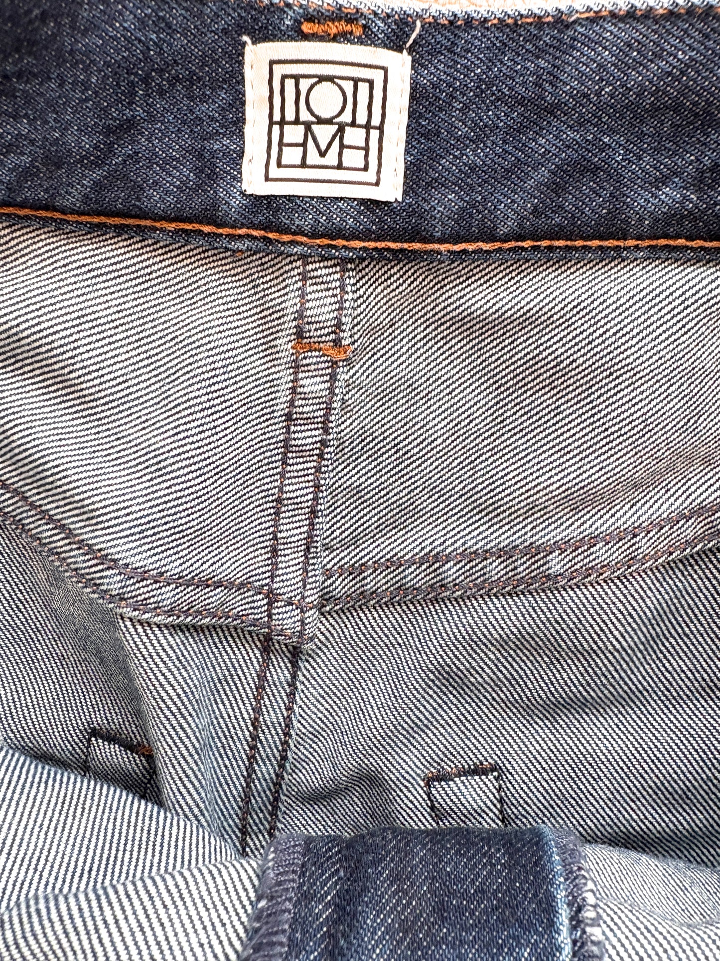Toteme High Rise Tapered Leg Dark Blue Jeans 28"