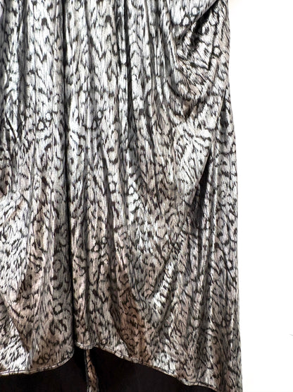 Isabel Marant Draped Silver Midi Skirt UK 14