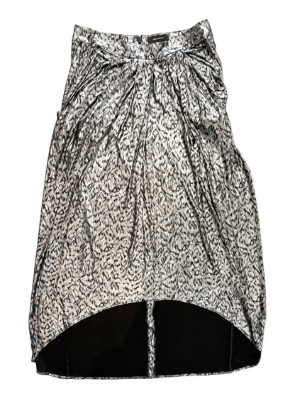 Isabel Marant DRAPED silver midi skirt