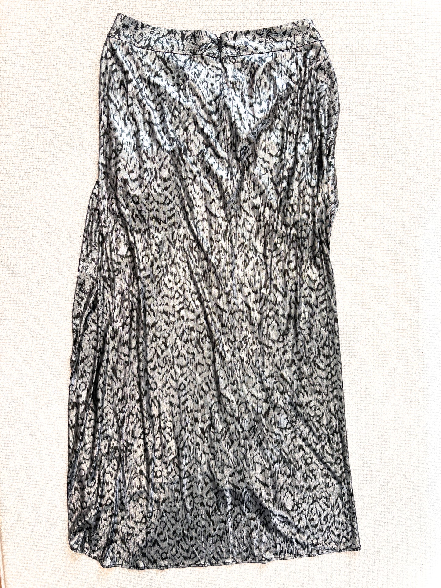 Isabel Marant Draped Silver Midi Skirt UK 14