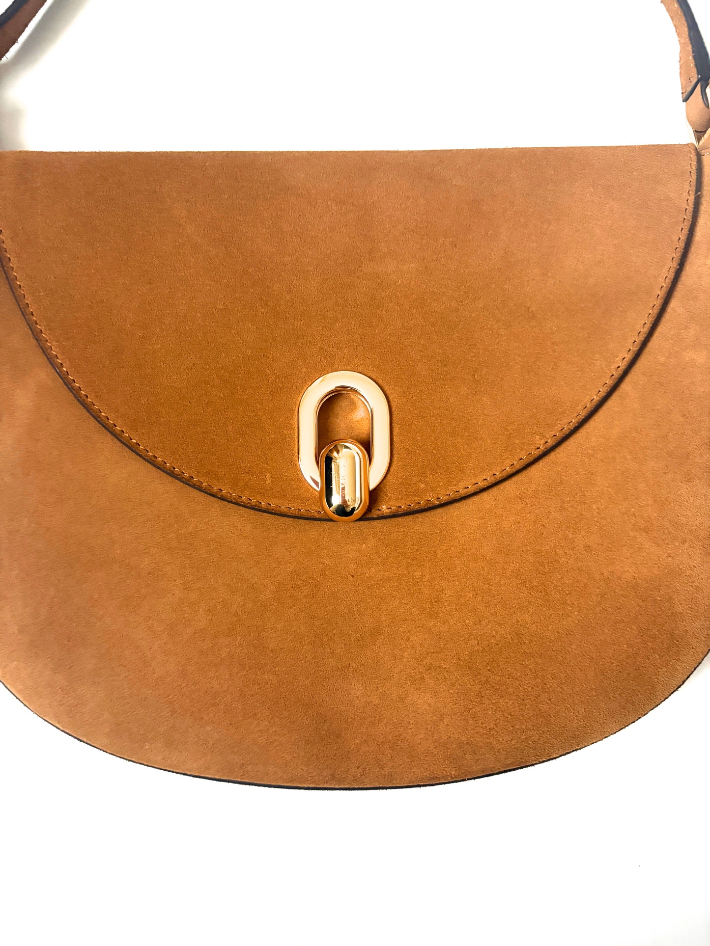 SAVETTE Tondo suede shoulder bag
