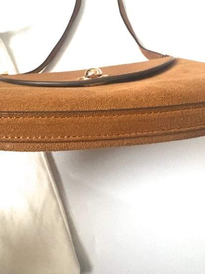 SAVETTE Tondo suede shoulder bag