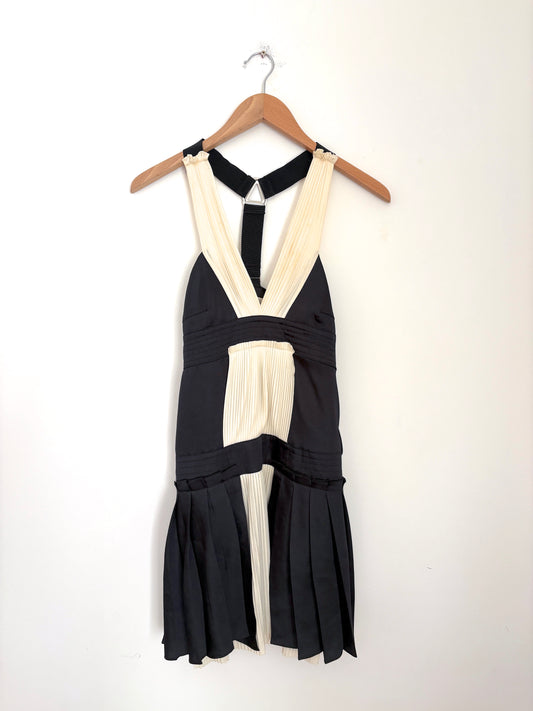 Pinko black and cream cocktail dress