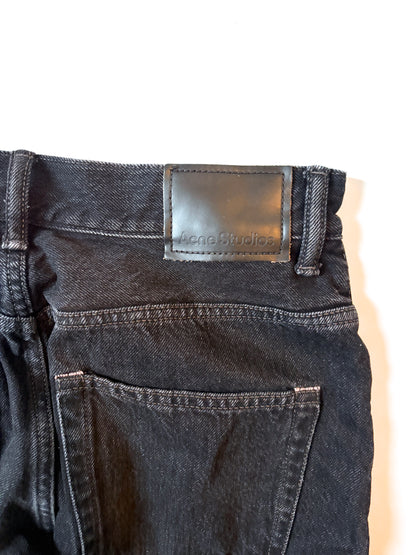 Acne Faded Black Wide Leg Jeans 28"