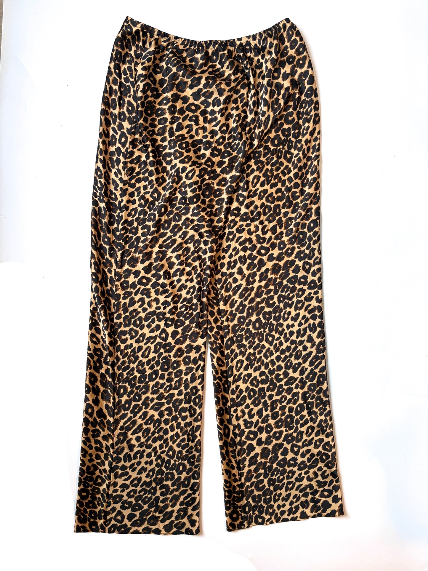 Reformation Gale satin Leopard Trousers
