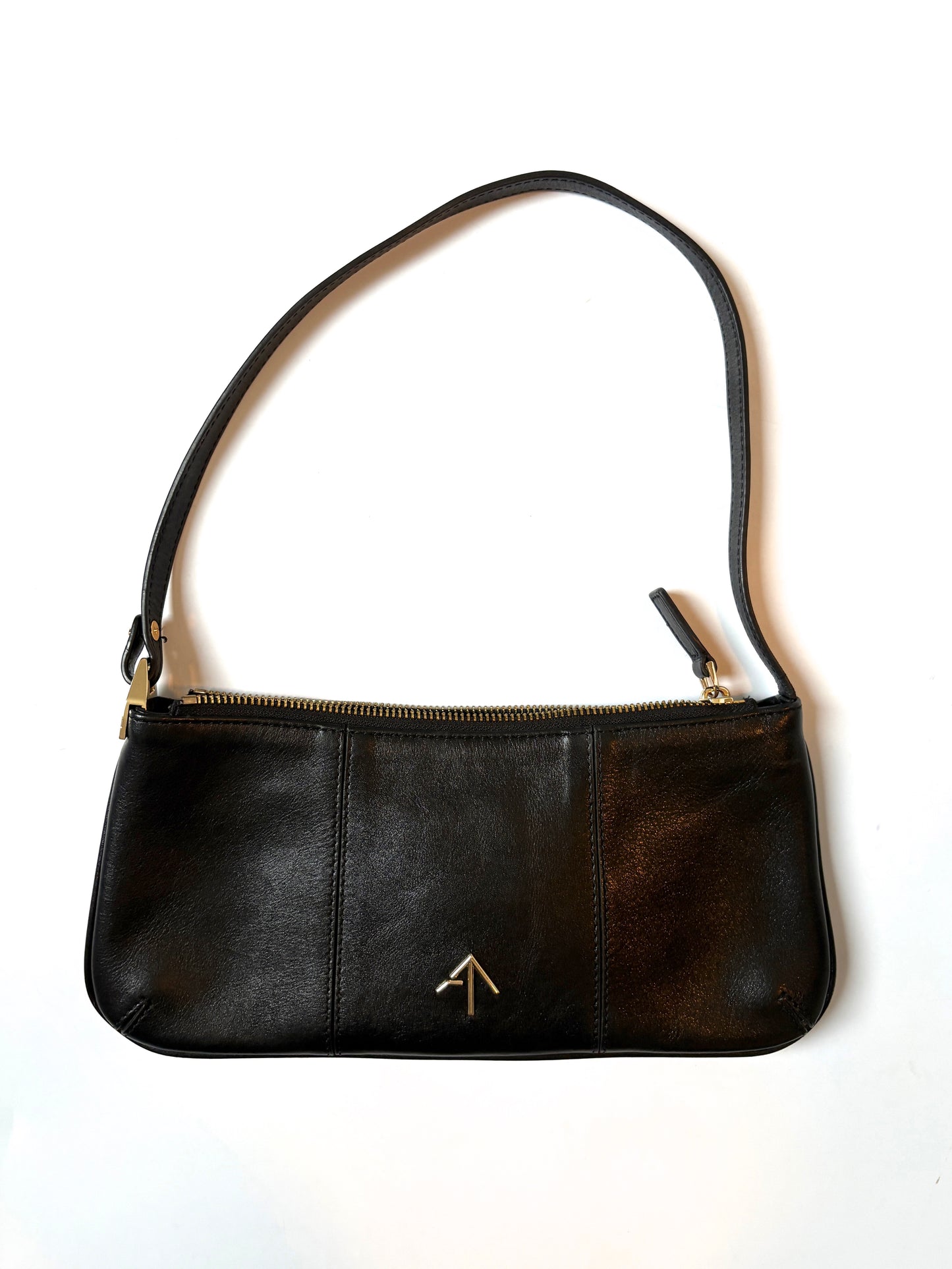 Manu atelier leather shoulder bag