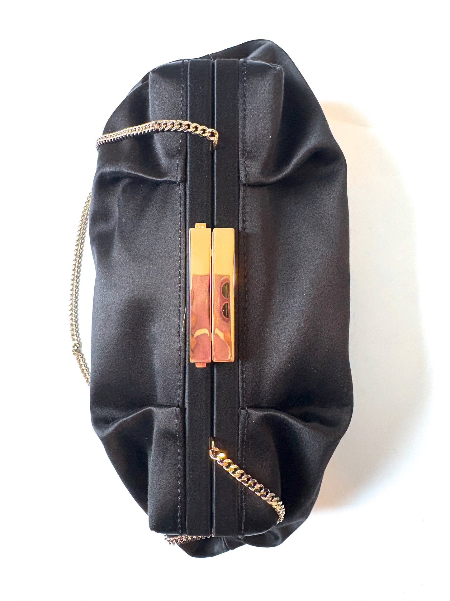 Demellier Black Satin Bag