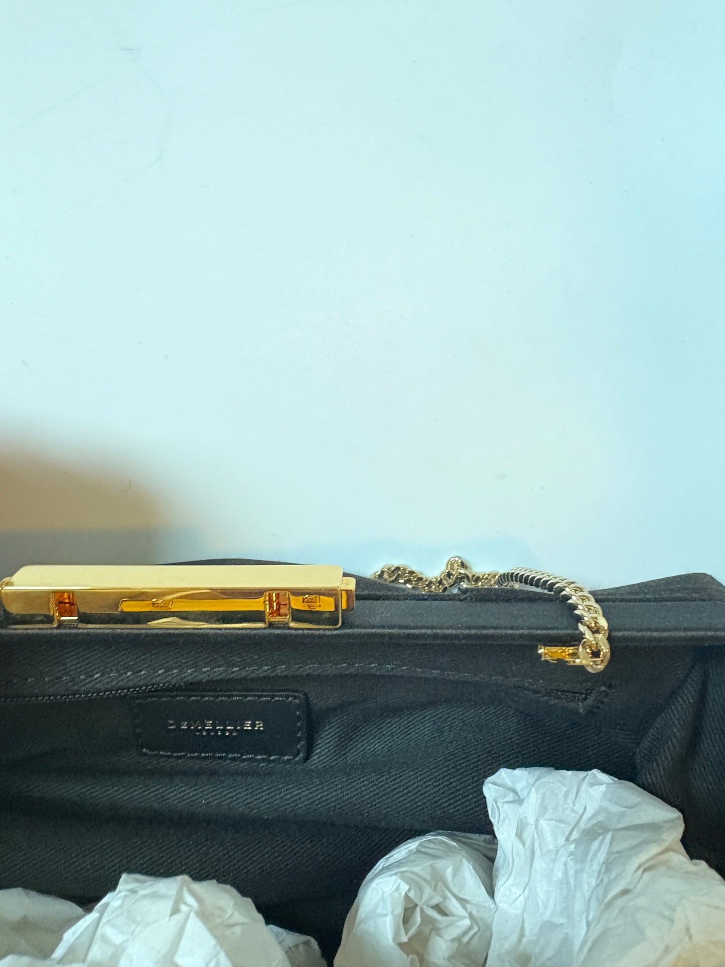 Demellier Black Satin Bag