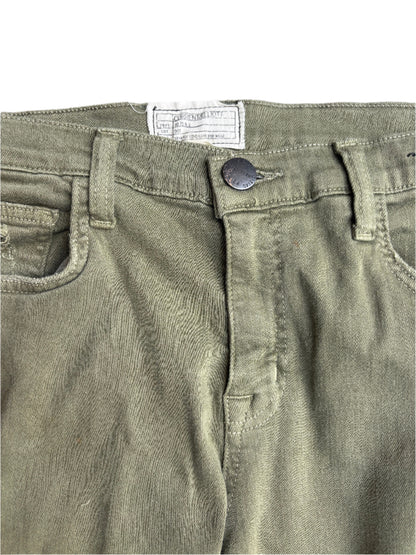 Current/Elliott The Fling Ripped Jeans in Dark Green 27"