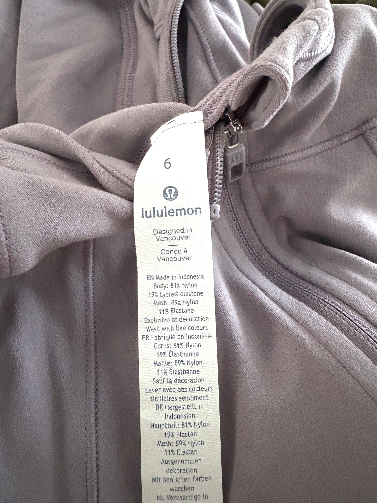 Lululemon Light Purple Define Jacket UK 10