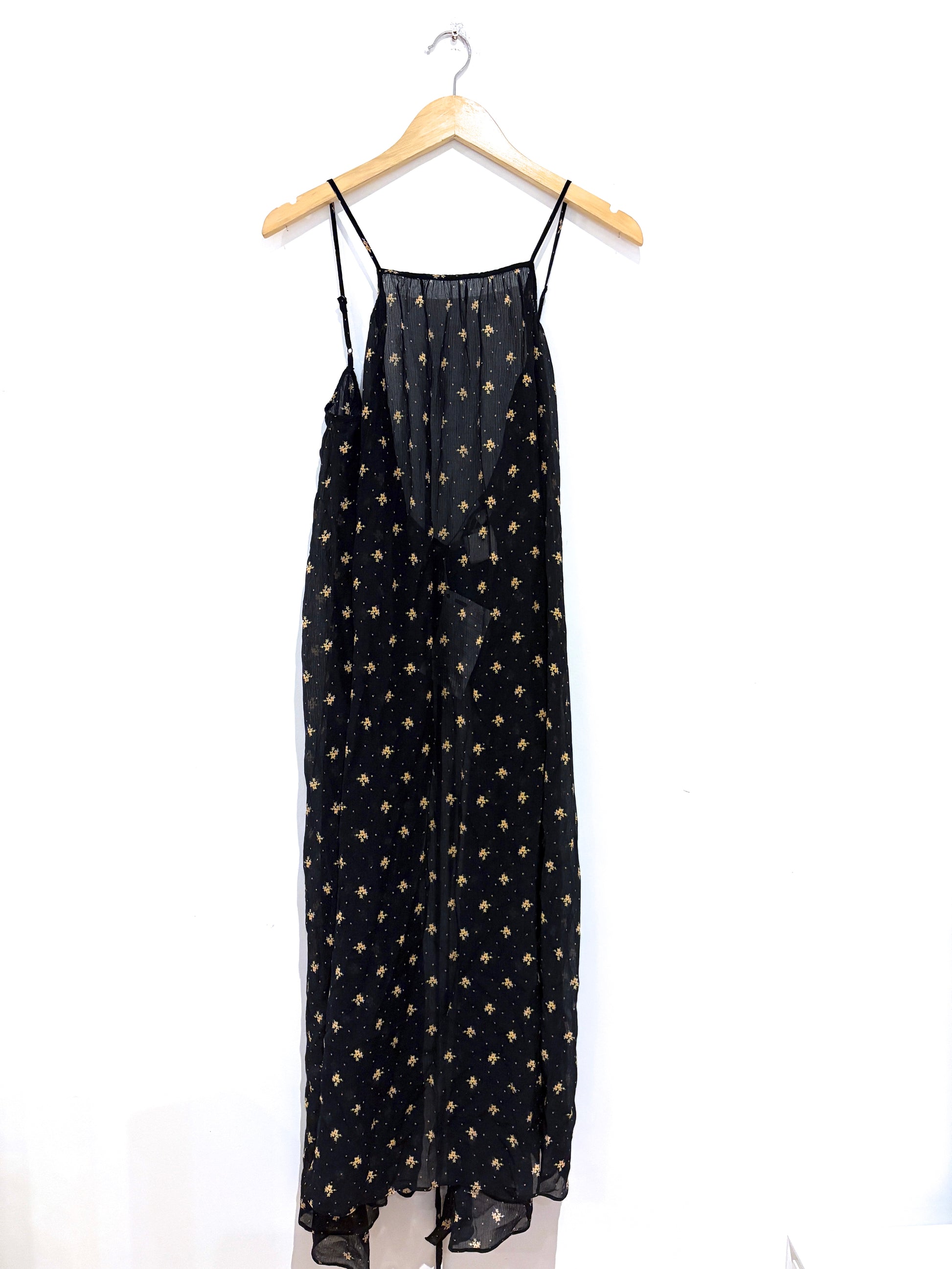 Rixo Misty Sheer Wrap Dress