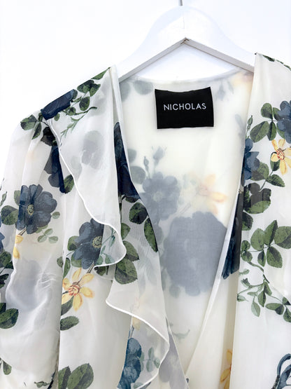 Nicholas Floral Wrap Dress UK 8