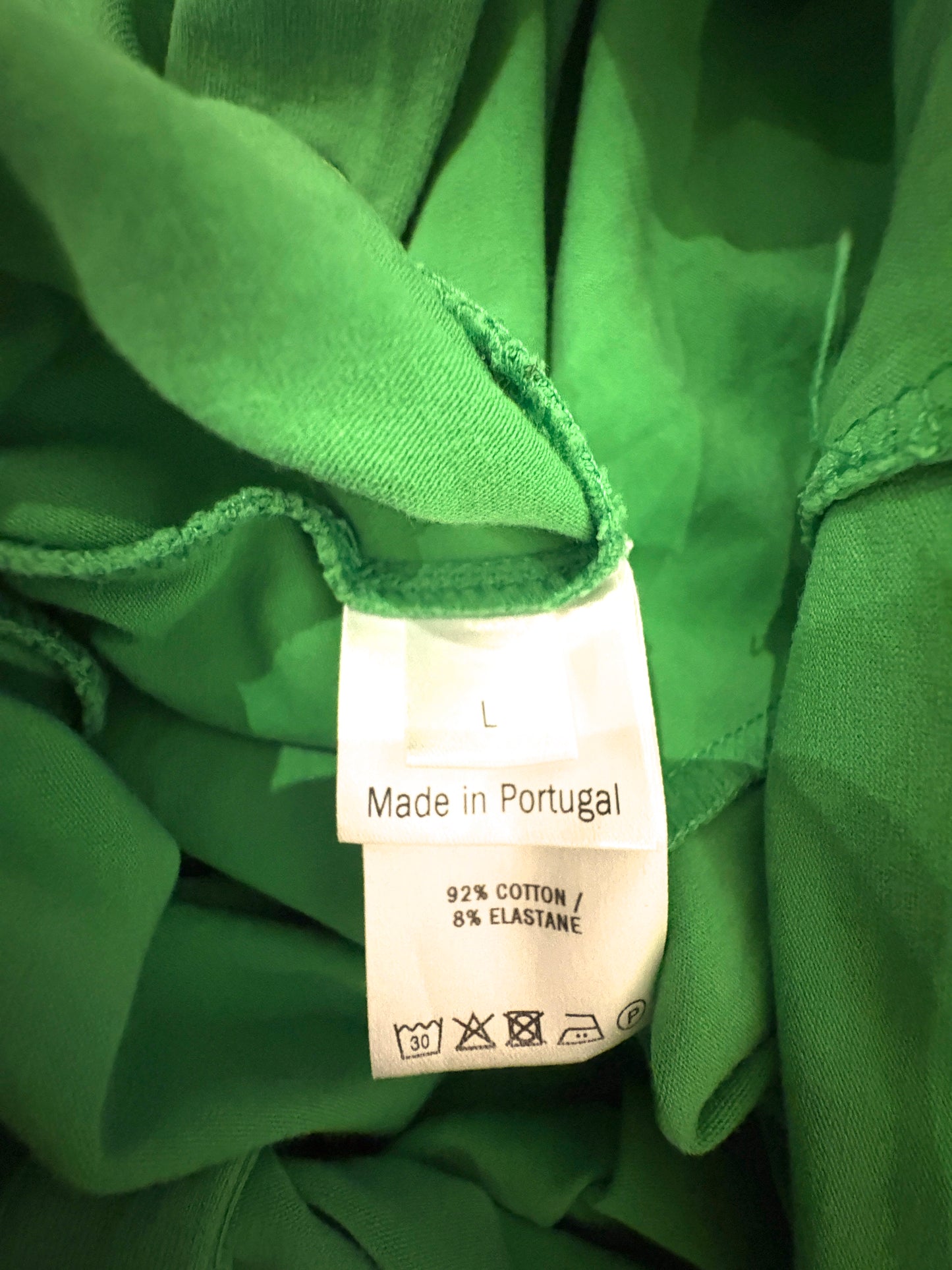 Molly Goddard Lenore Snap Green Jersey Top L