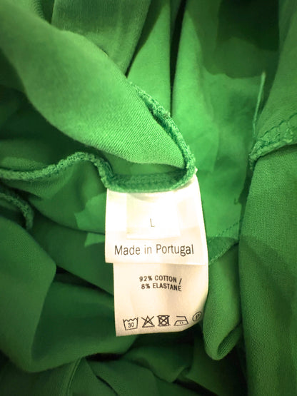 Molly Goddard Lenore Snap Green Jersey Top L